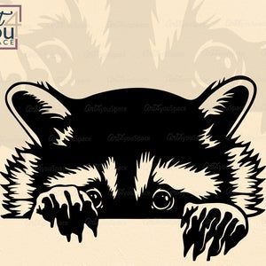 Detail Raccoon Silhouette Vector Nomer 44