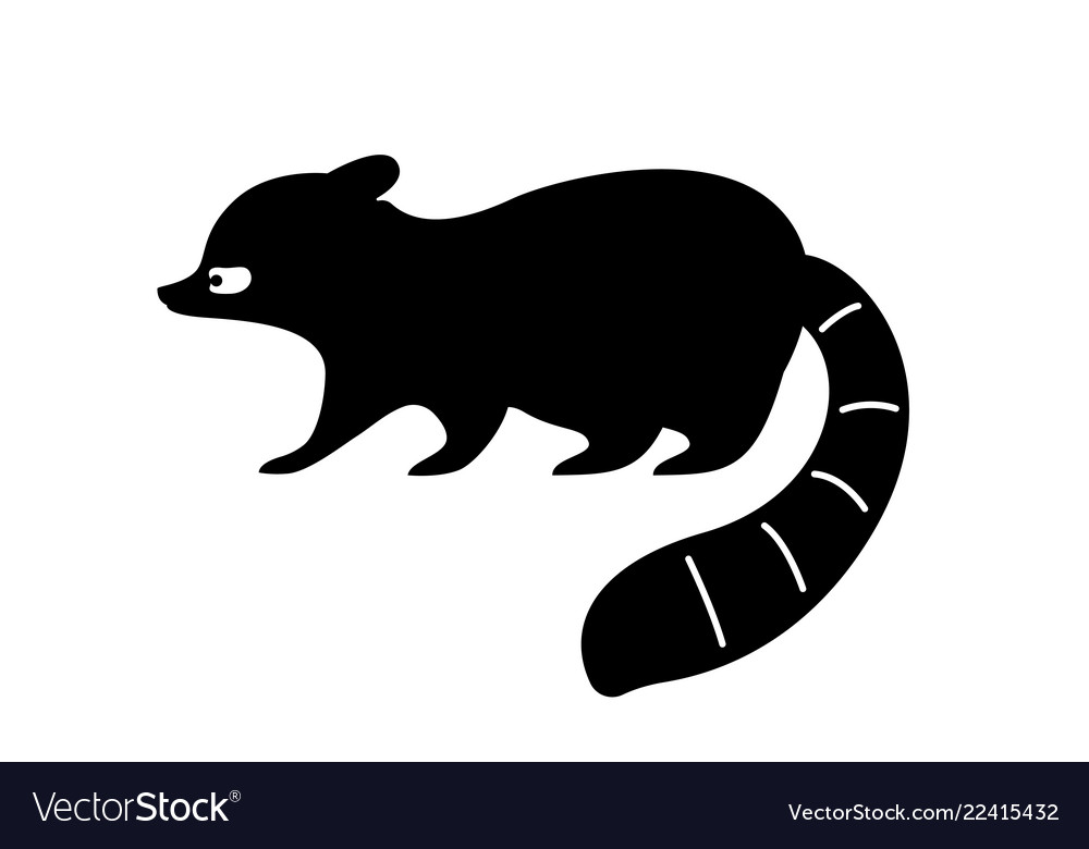 Detail Raccoon Silhouette Vector Nomer 9