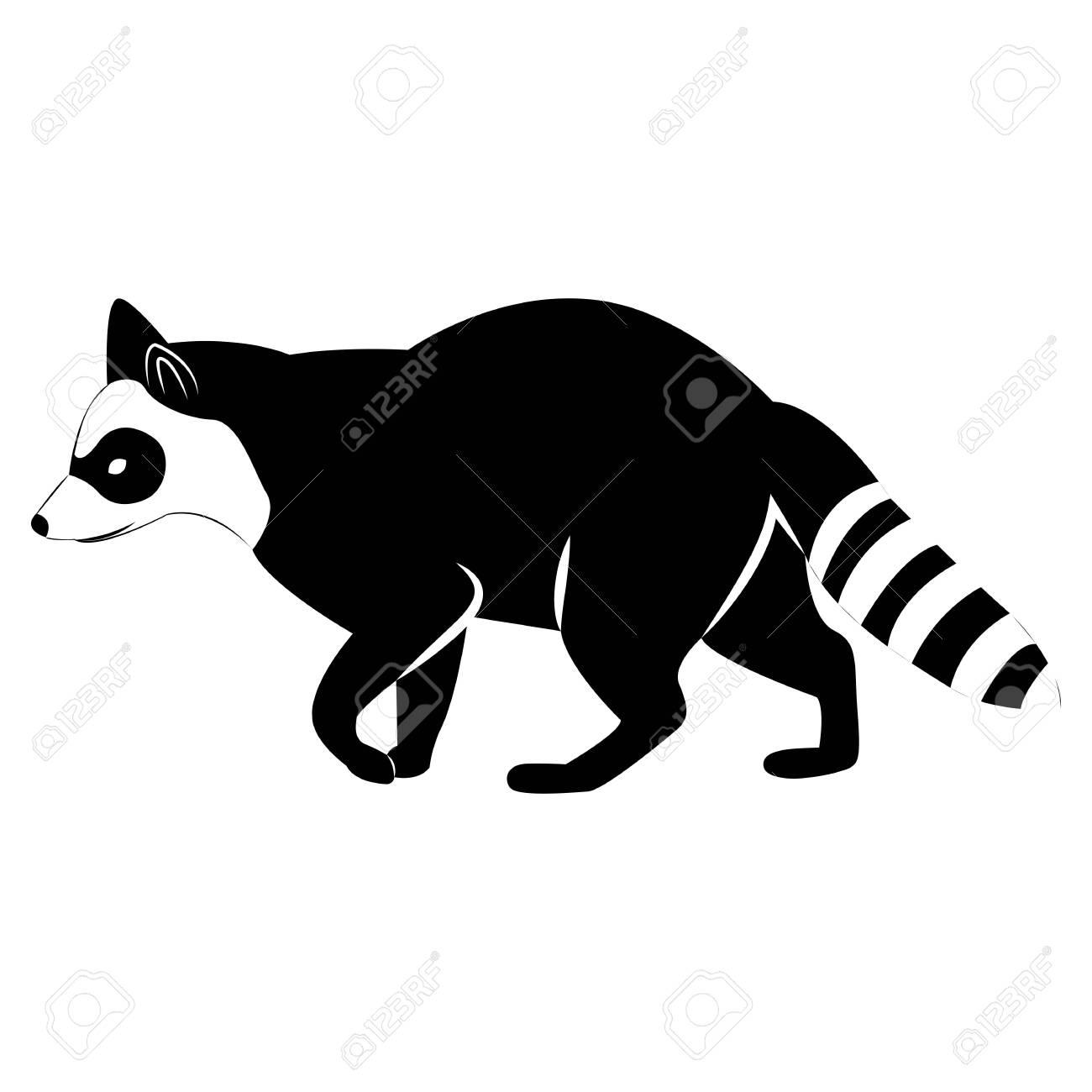 Detail Raccoon Silhouette Vector Nomer 10