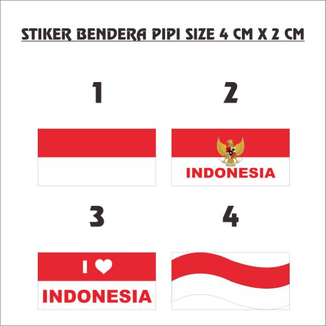 Detail Stiker Bendera Indonesia Nomer 23