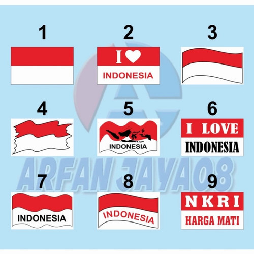 Detail Stiker Bendera Indonesia Nomer 35