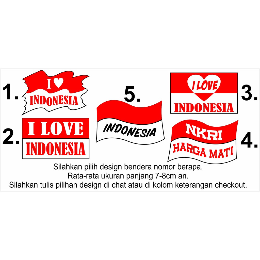 Detail Stiker Bendera Indonesia Nomer 38