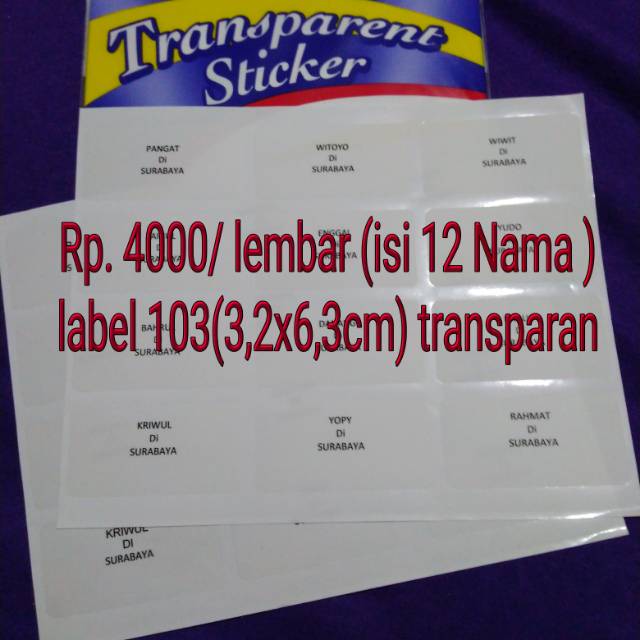 Detail Stiker Nama Undangan Nomer 19