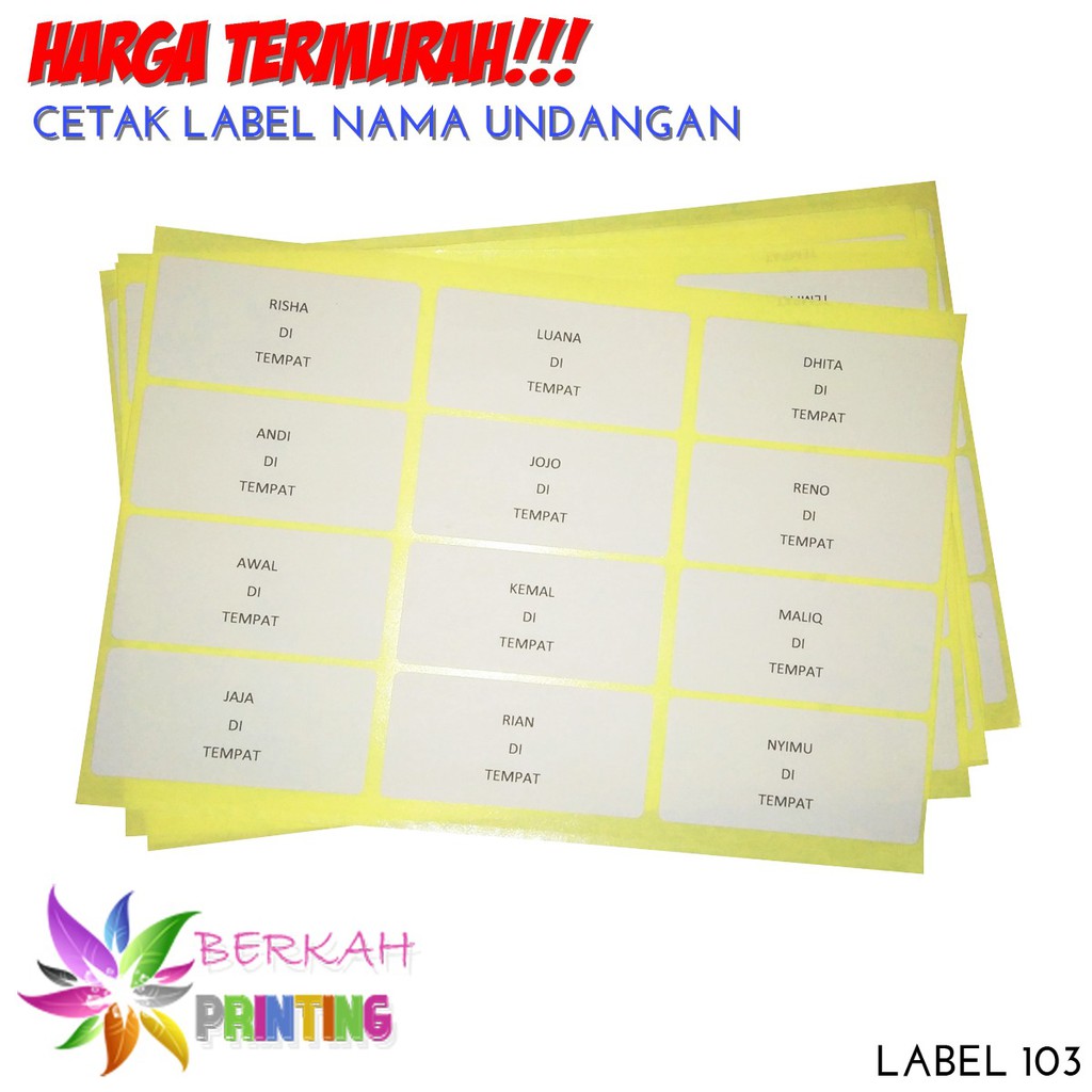 Detail Stiker Nama Undangan Nomer 39