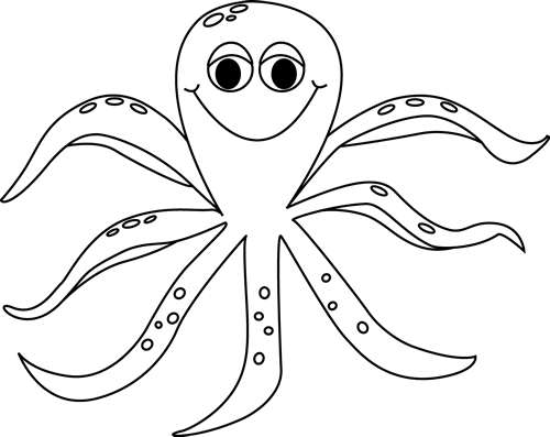 Detail Black And White Octopus Clipart Nomer 35