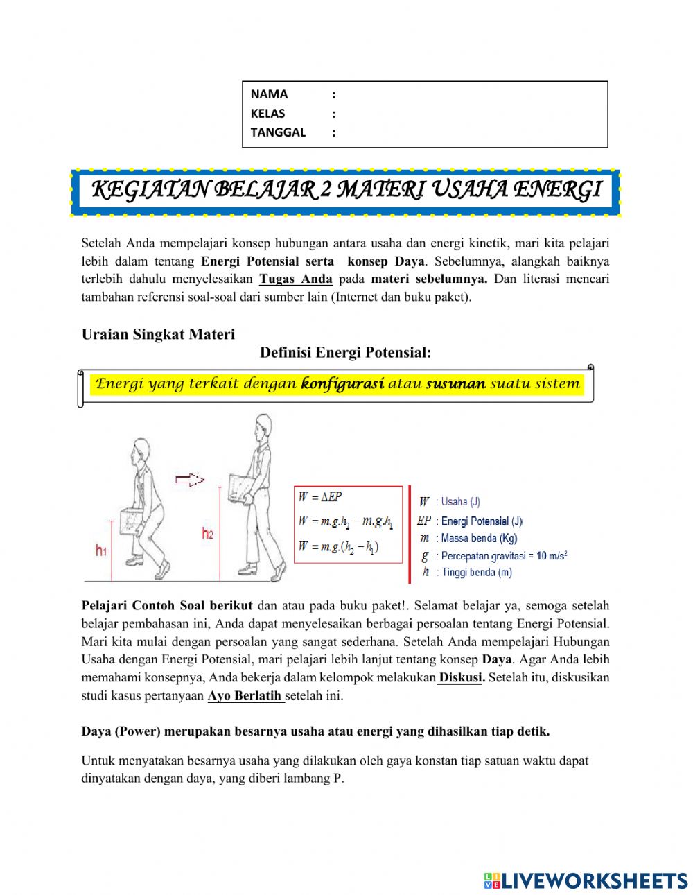 Detail Contoh Soal Tentang Usaha Dan Energi Nomer 38