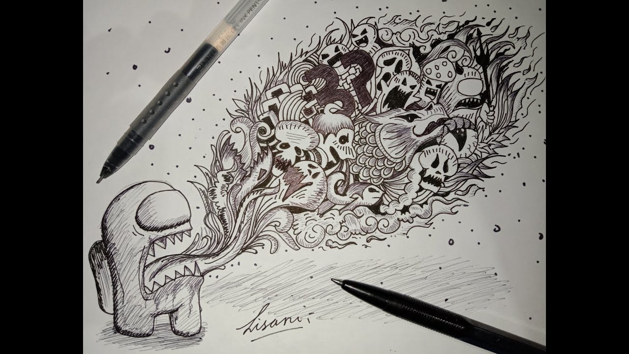 Detail Gambar Doodle Hitam Putih Nomer 28