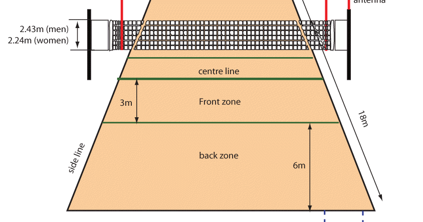 Detail Gambar Sketsa Lapangan Bola Voli Nomer 32