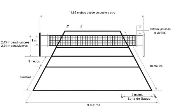 Detail Gambar Sketsa Lapangan Bola Voli Nomer 37