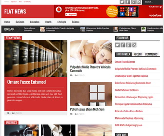 Detail Flat Blogger Template Nomer 11