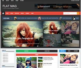 Detail Flat Blogger Template Nomer 13