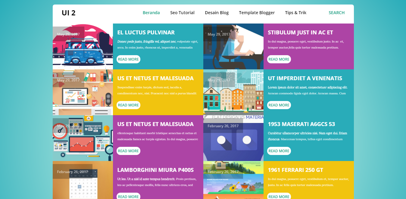 Detail Flat Blogger Template Nomer 25