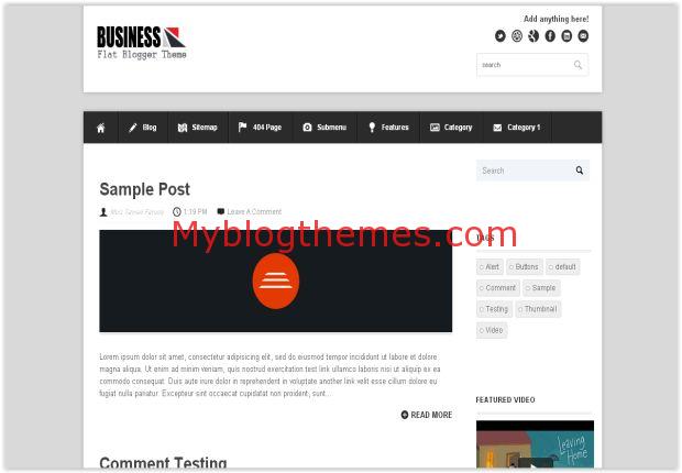 Detail Flat Blogger Template Nomer 29