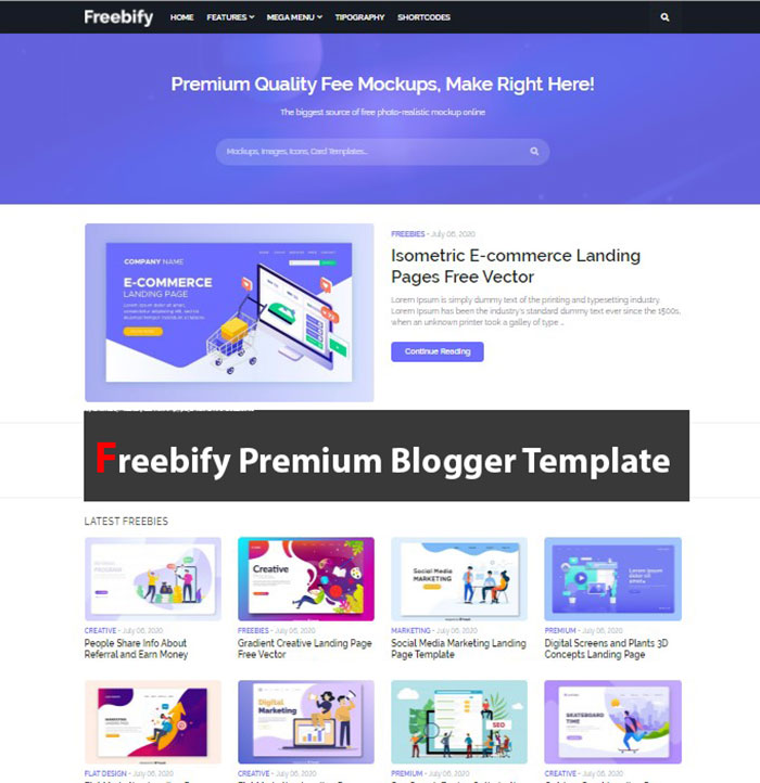 Detail Flat Blogger Template Nomer 33