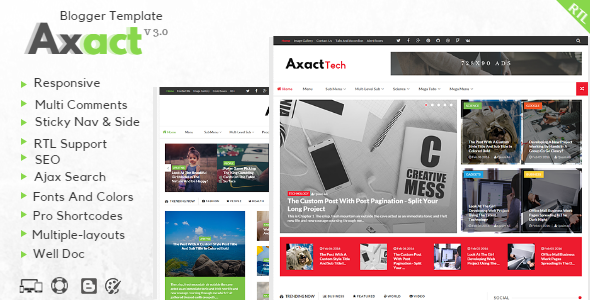 Detail Flat Blogger Template Nomer 42