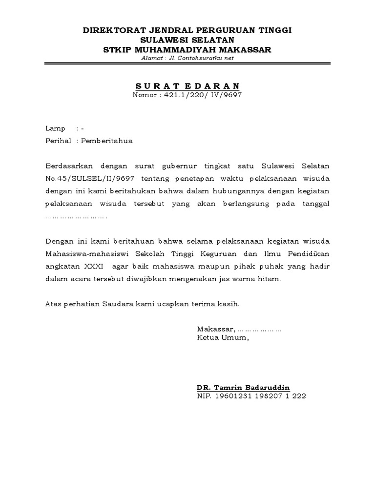 Detail Format Surat Edaran Nomer 9