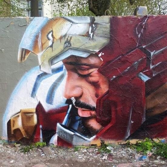 Detail Iron Man Graffiti Nomer 24