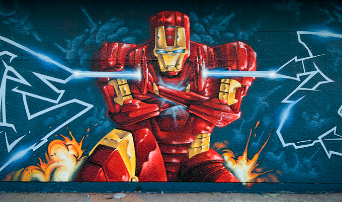 Detail Iron Man Graffiti Nomer 7