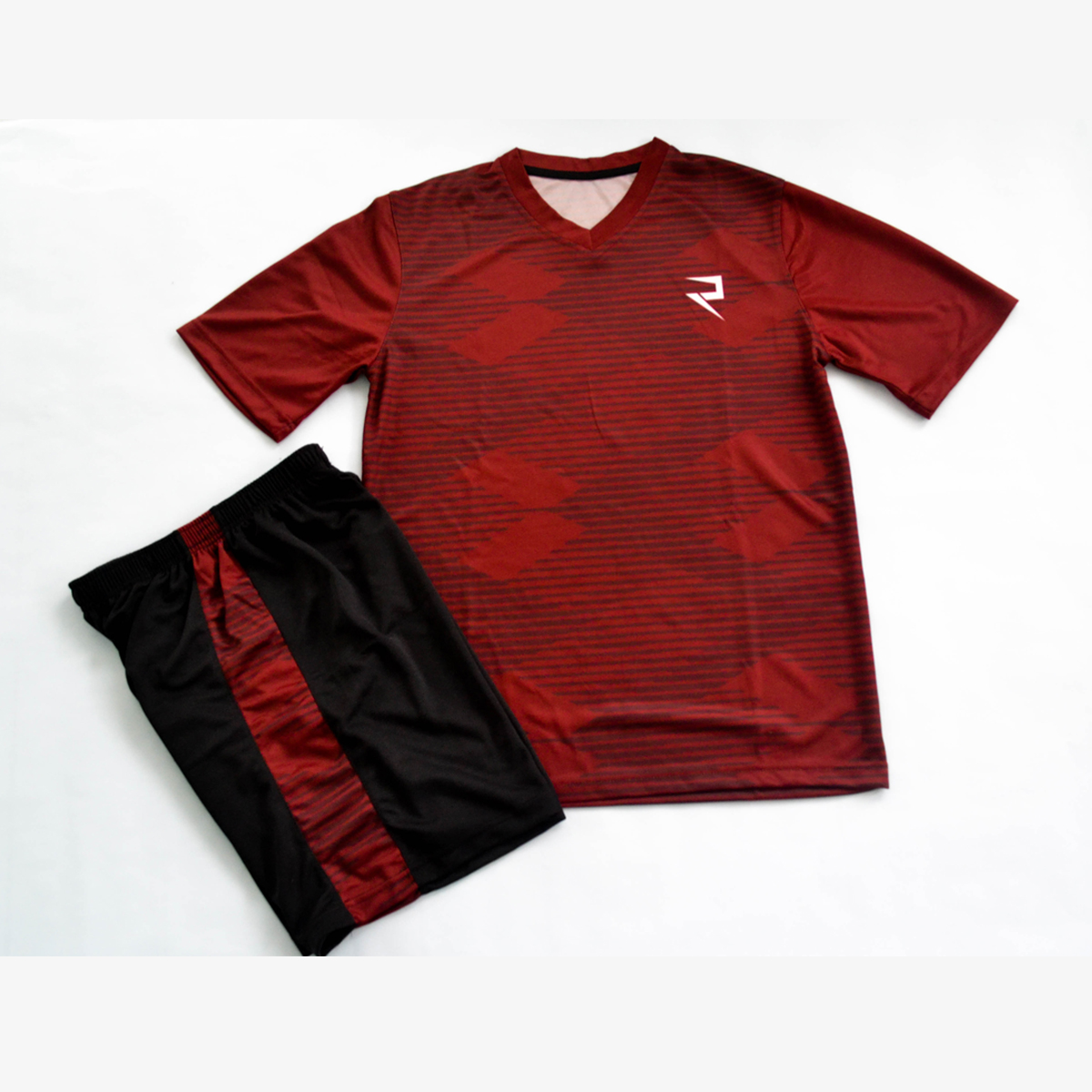 Detail Jersey Futsal Merah Maroon Nomer 11