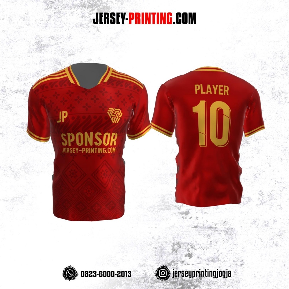 Download Jersey Futsal Merah Maroon Nomer 24