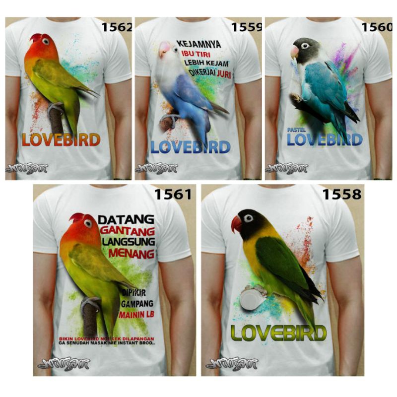 Detail Kaos Lovebird 3d Nomer 51