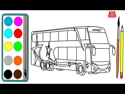 Detail Mewarnai Gambar Bus Bertingkat Nomer 2