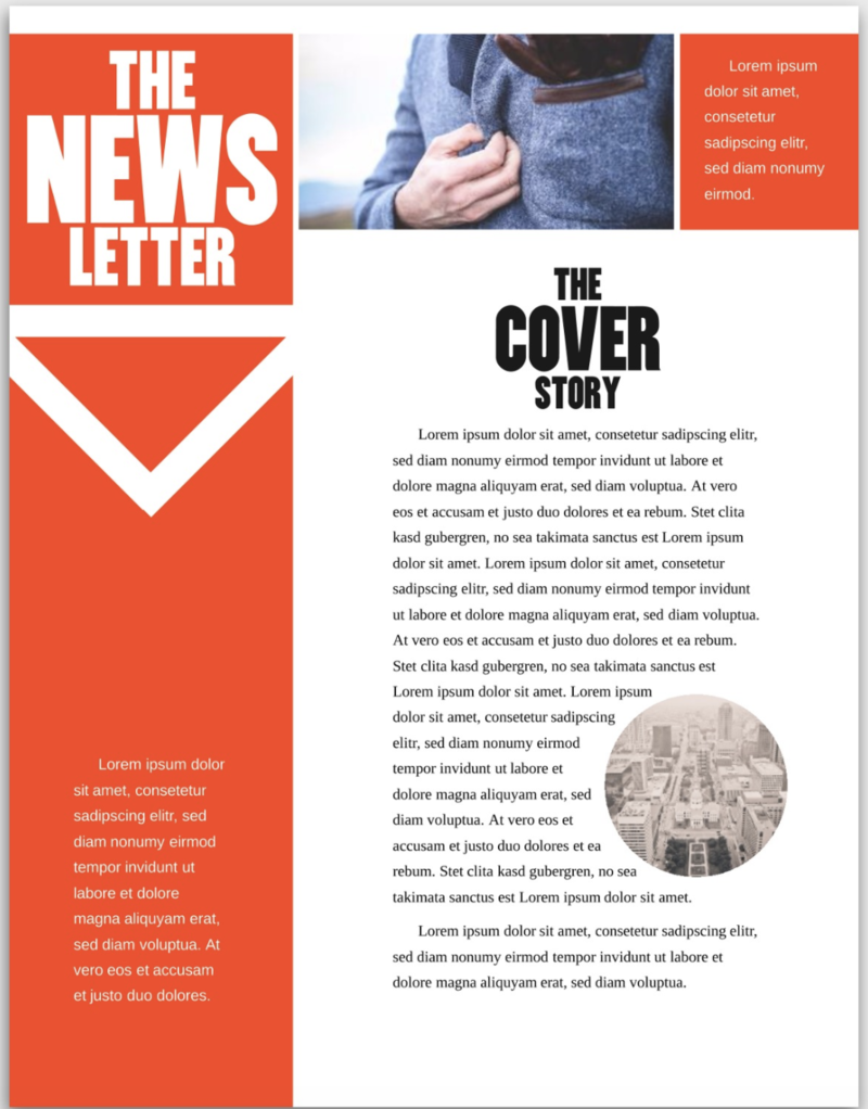 Detail Newsletter Cover Page Template Nomer 12