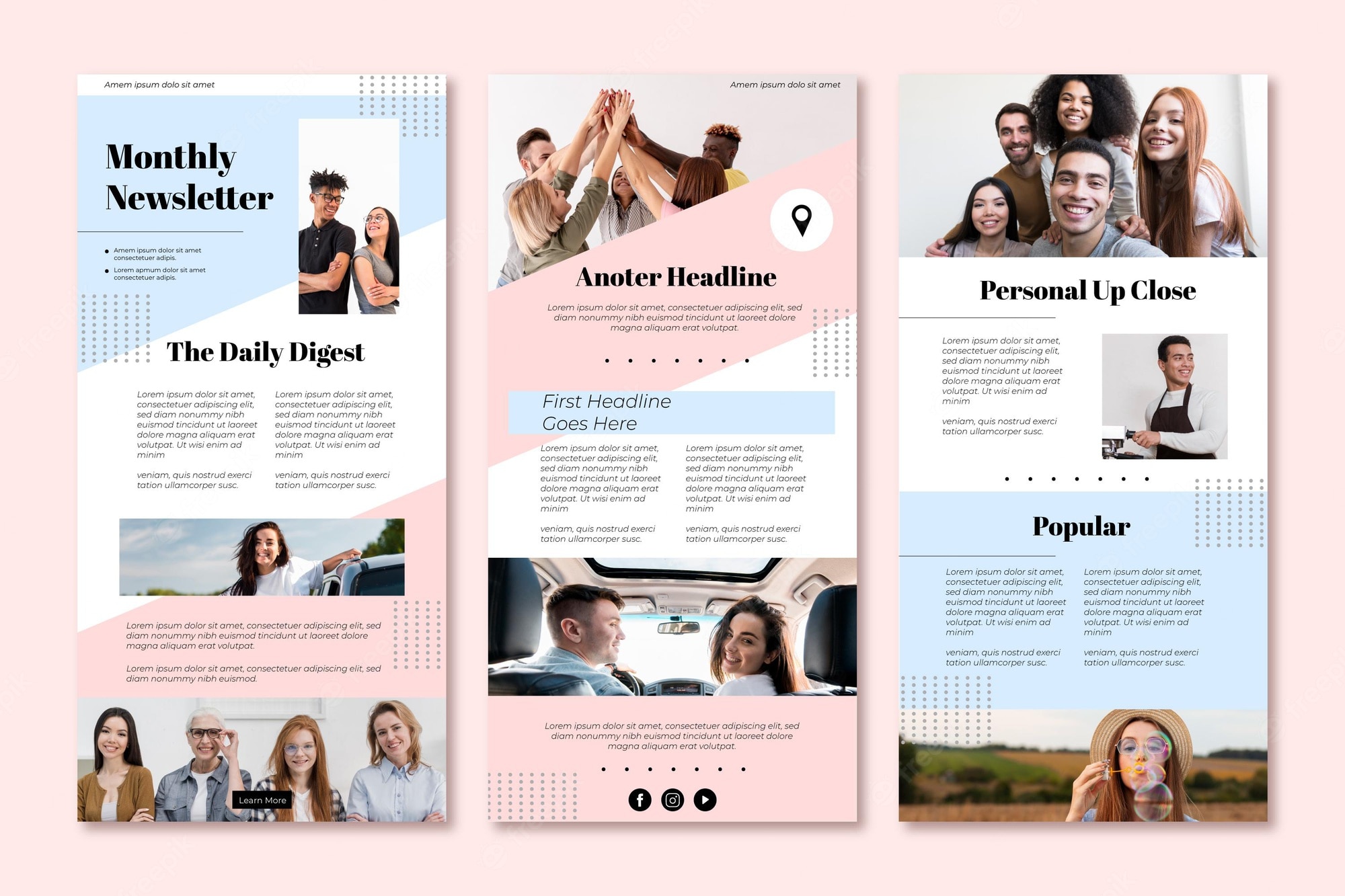 Detail Newsletter Cover Page Template Nomer 20