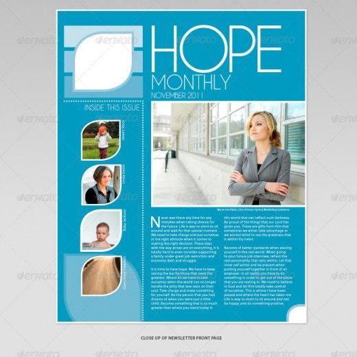 Detail Newsletter Cover Page Template Nomer 5