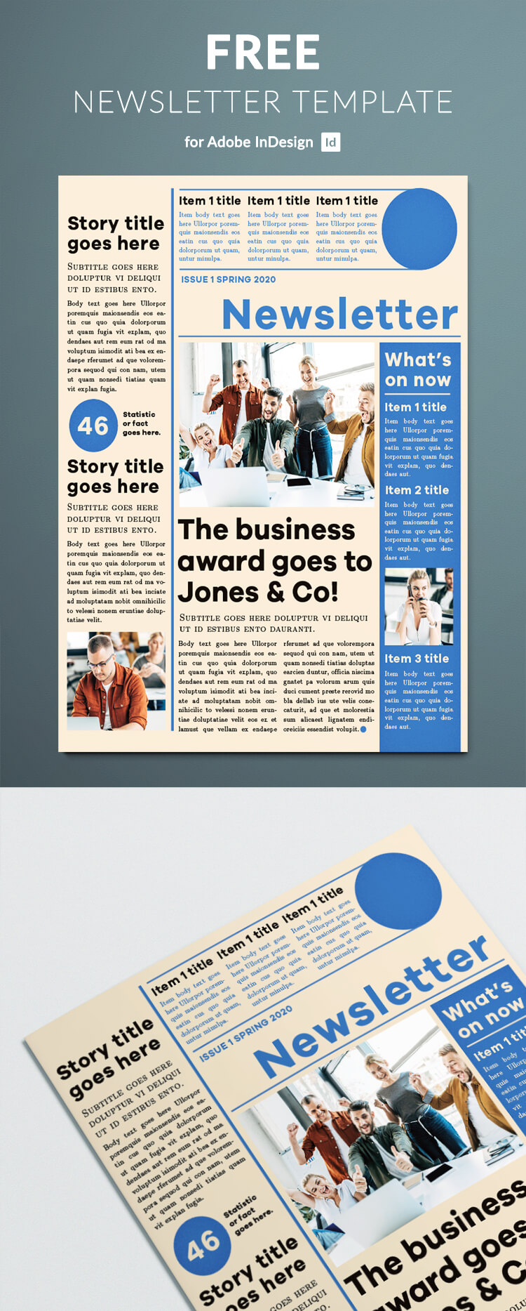 Detail Newsletter Cover Page Template Nomer 49