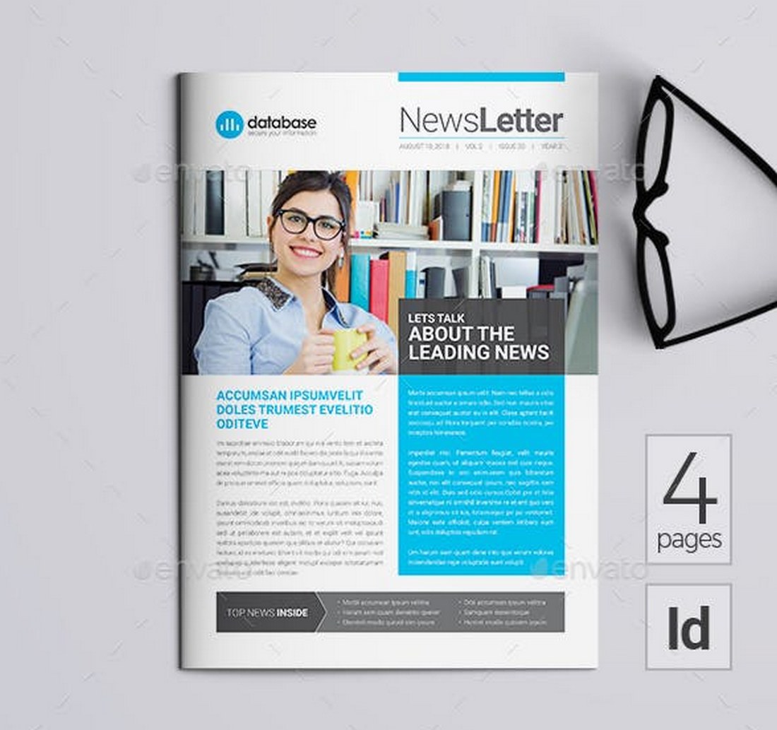 Detail Newsletter Cover Page Template Nomer 9