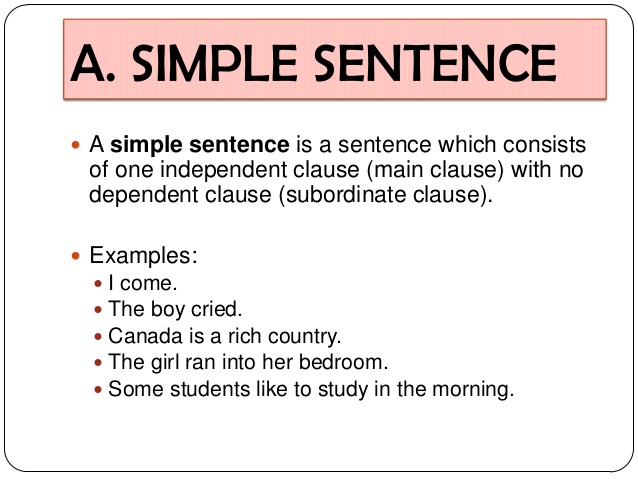 Simple Sentence Contoh - KibrisPDR