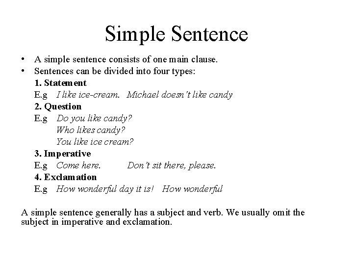 Detail Simple Sentence Contoh Nomer 3