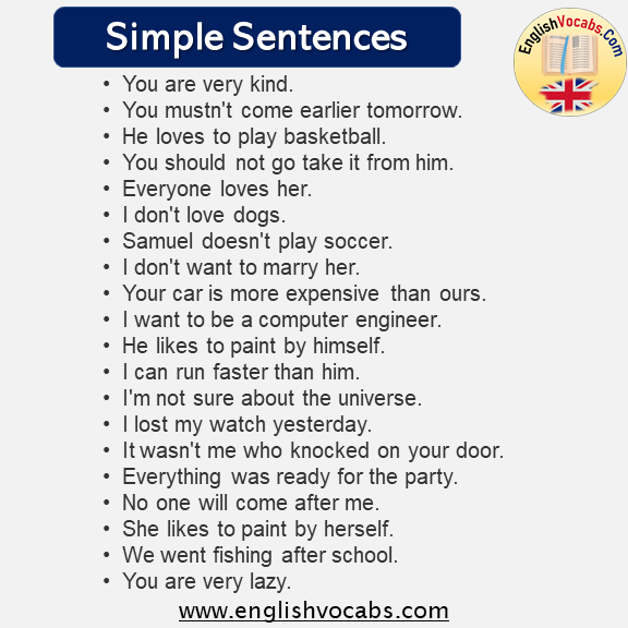 Detail Simple Sentence Contoh Nomer 24