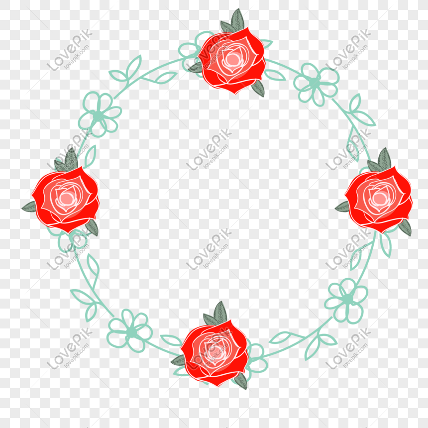 Detail Bingkai Bunga Mawar Merah Nomer 32
