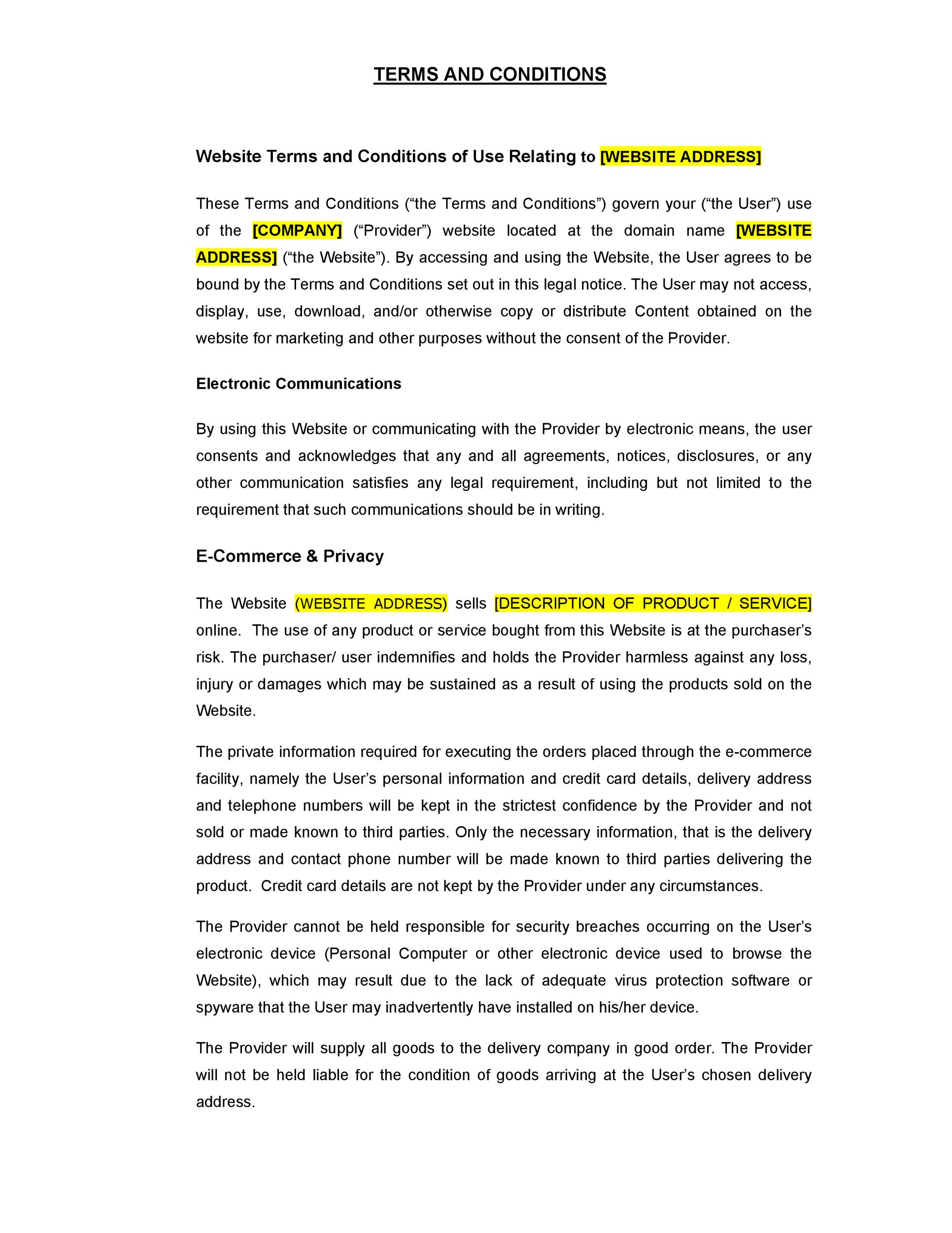 Detail Business To Business Terms And Conditions Template Nomer 17