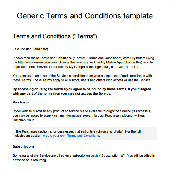 Detail Business To Business Terms And Conditions Template Nomer 8