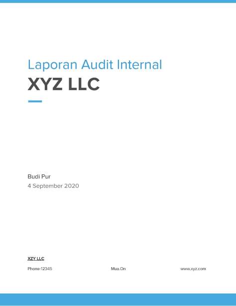 Detail Contoh Format Laporan Audit Internal Nomer 29