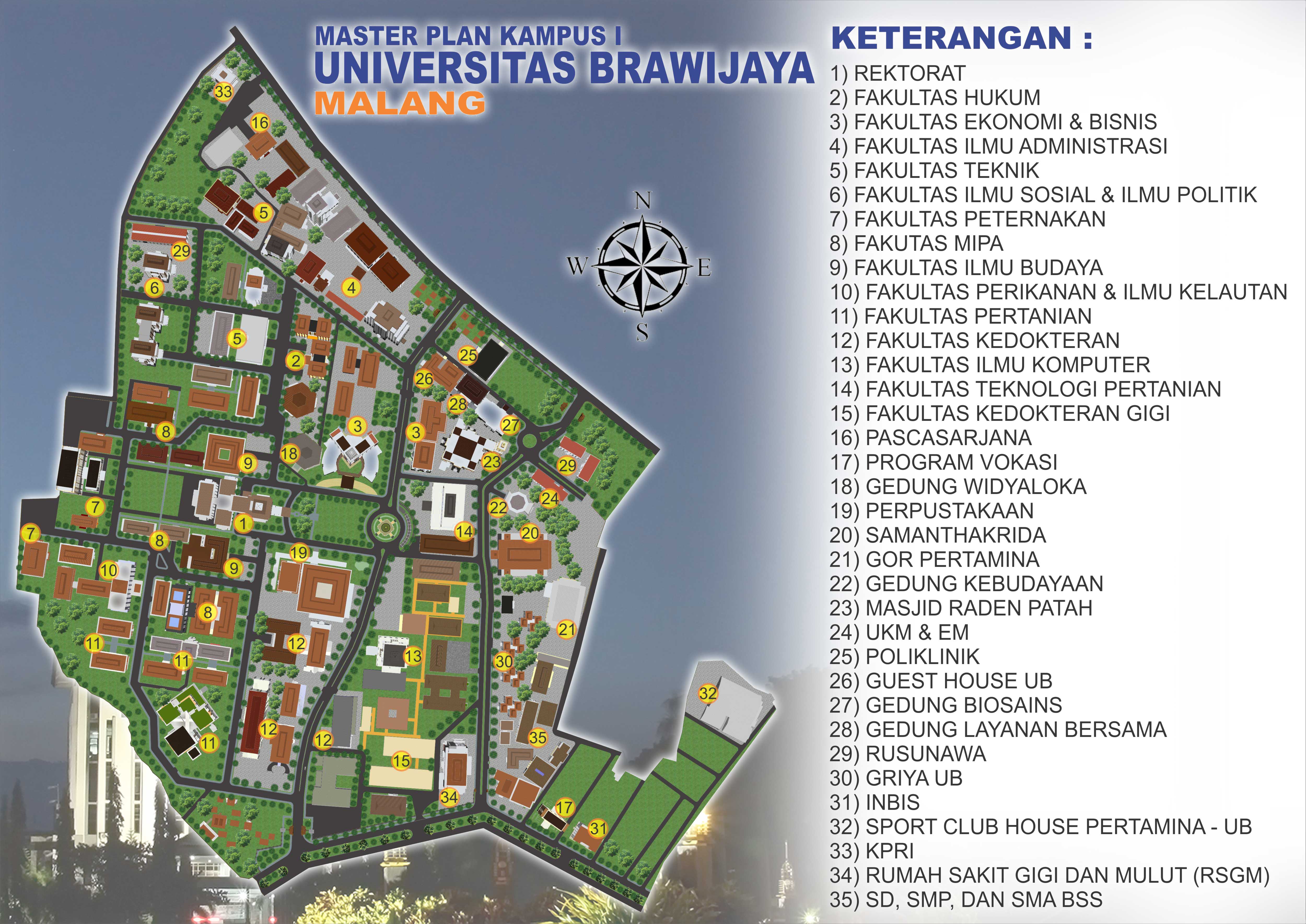 Denah Universitas Brawijaya - KibrisPDR