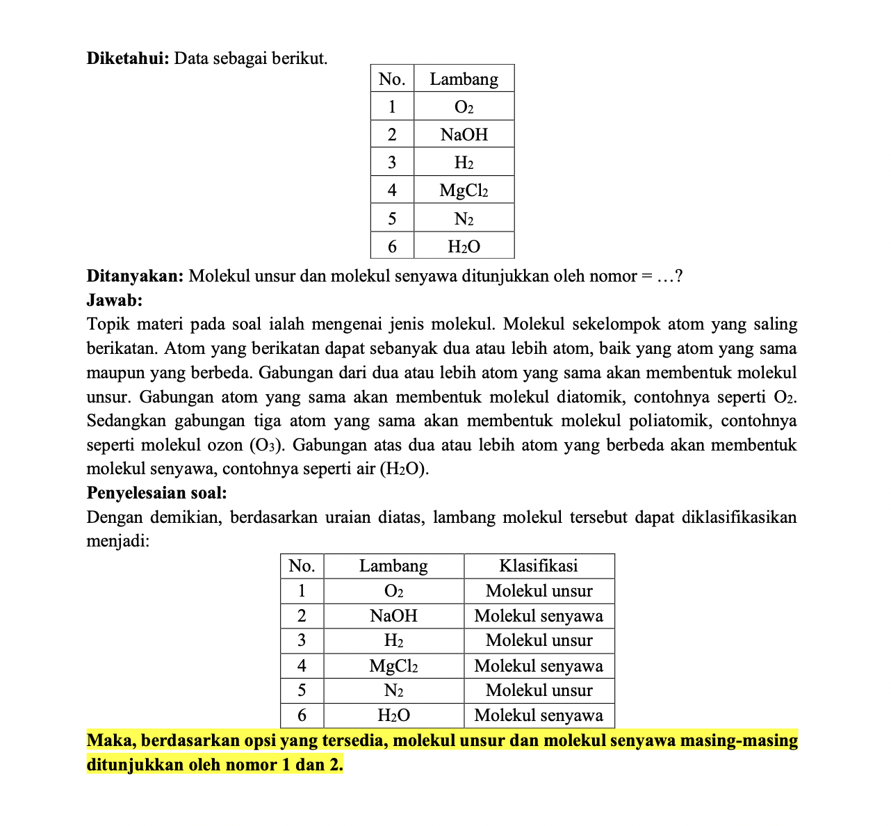 Detail Gambar Molekul Unsur Dan Molekul Senyawa Nomer 32