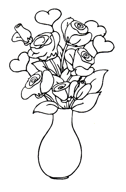 Detail Gambar Vas Bunga Untuk Mewarnai Nomer 10