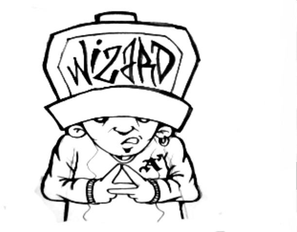Detail Graffiti Karakter Wizard Nomer 15