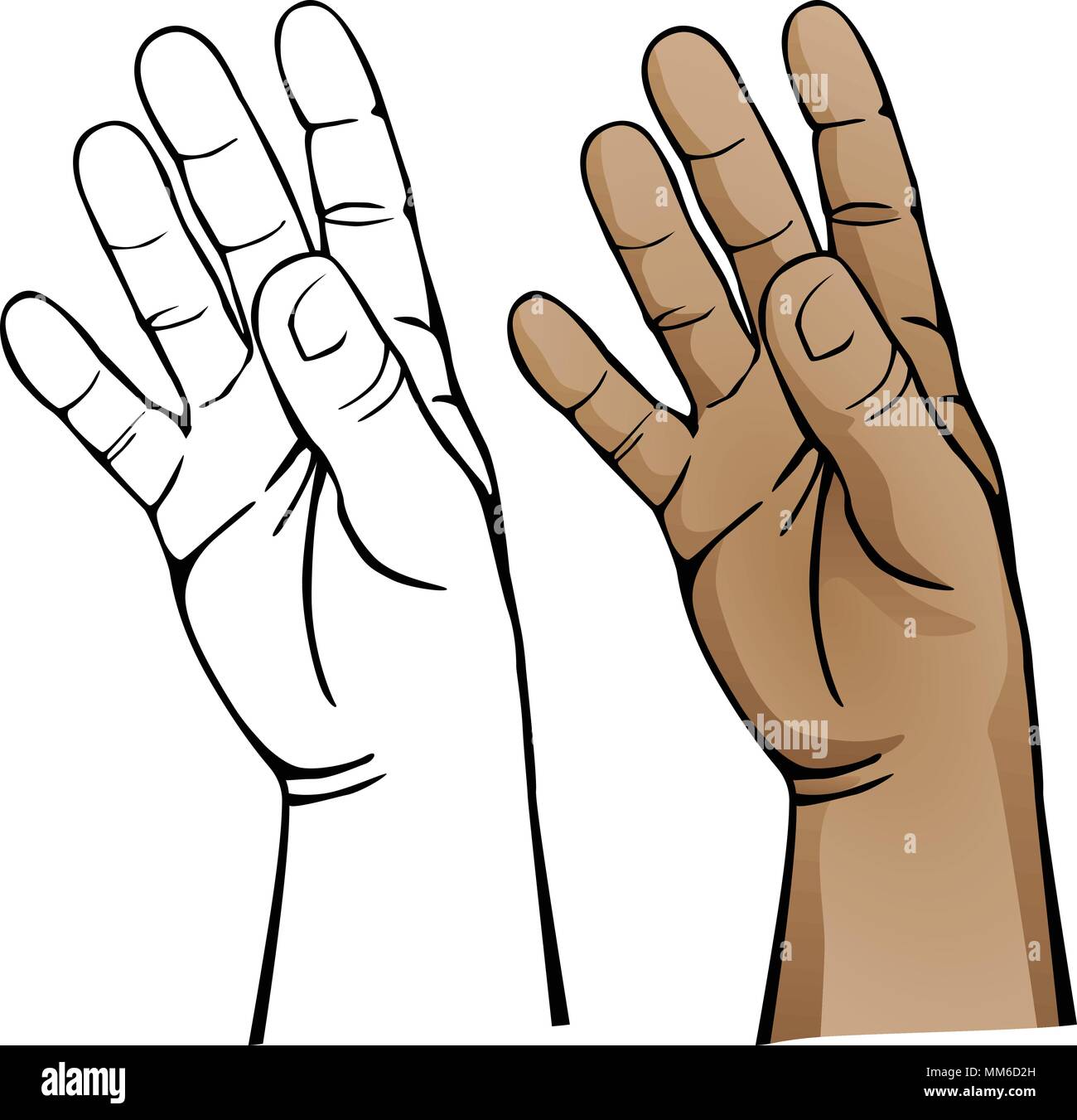 Detail Hand Open Vector Nomer 7