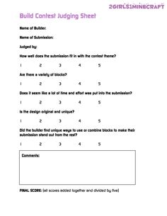 Detail Judging Score Sheet Template Nomer 44