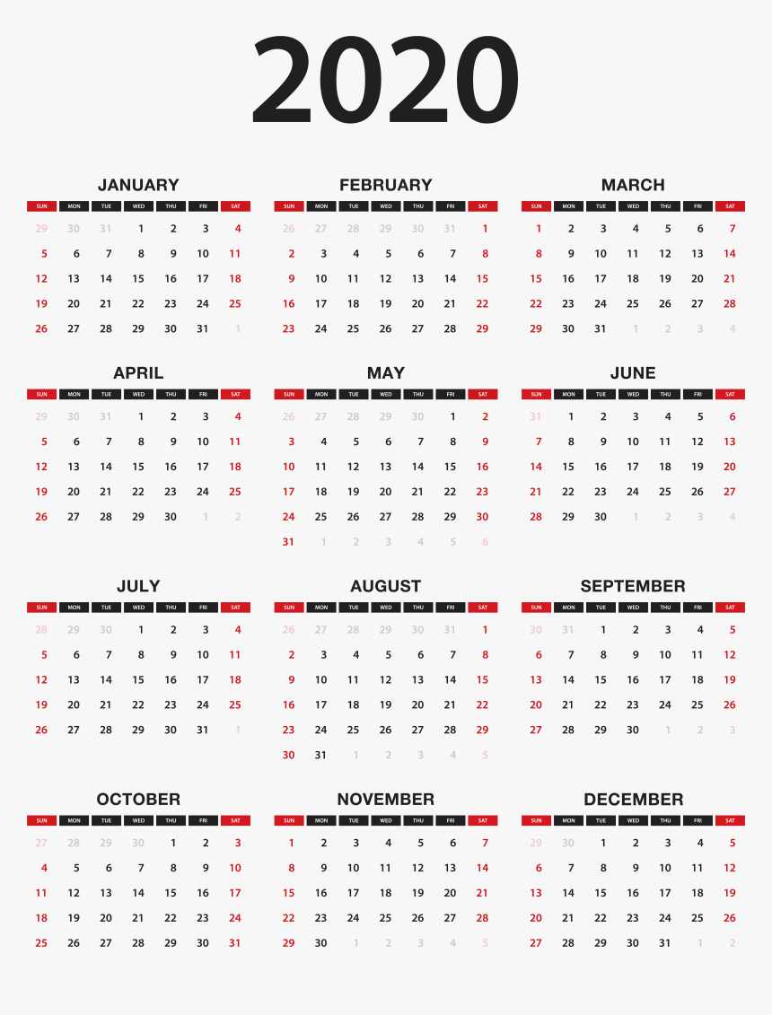 Detail Kalender 2020 Png Nomer 11