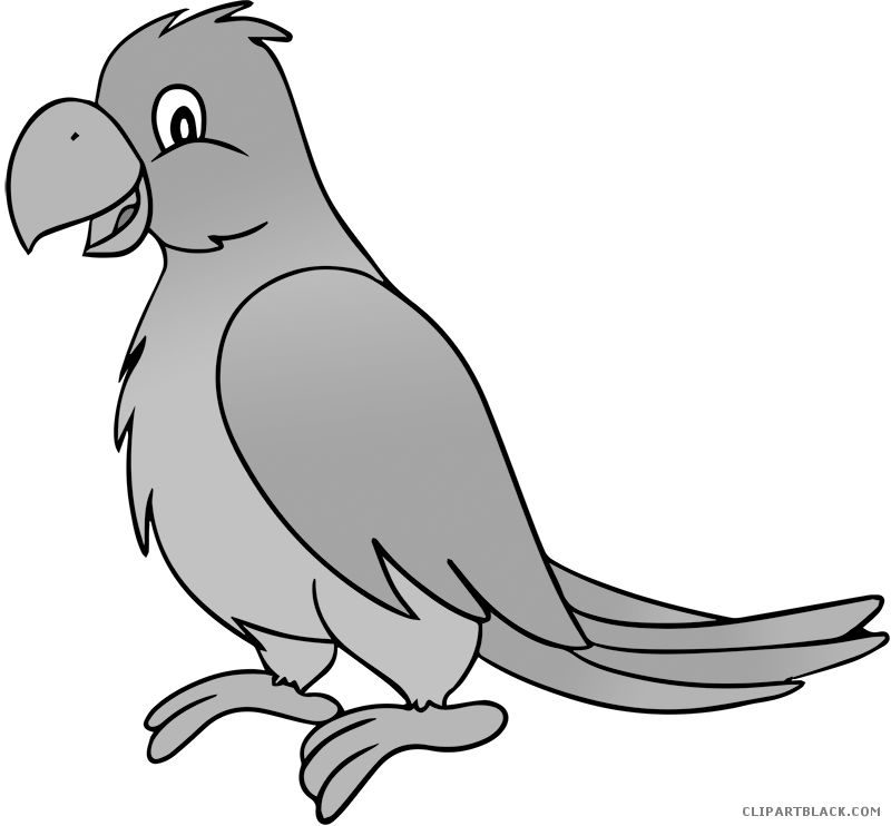 Detail Parrot Black And White Clipart Nomer 44