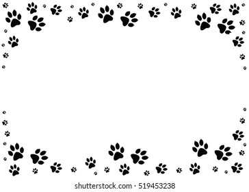 Detail Paw Print Border Png Nomer 14