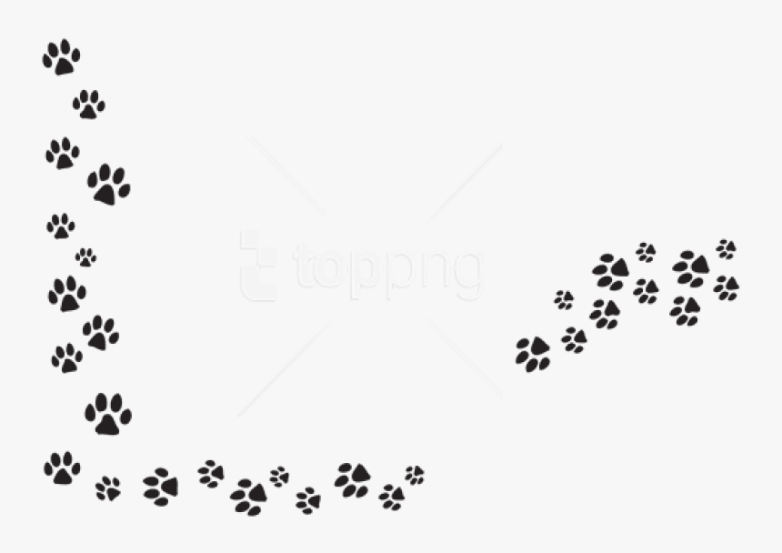 Detail Paw Print Border Png Nomer 3