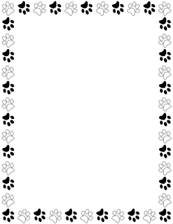 Detail Paw Print Border Png Nomer 24