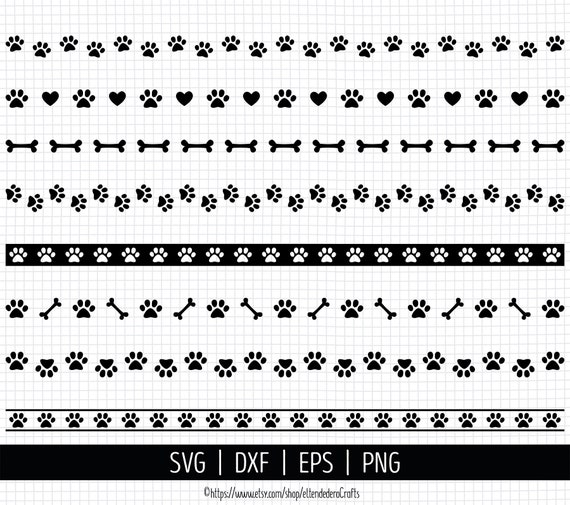 Detail Paw Print Border Png Nomer 33